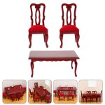 1 ensemble de mini table et chaise, mod�le de meubles, maison de poup�e d�corative, sc�ne