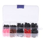 1 ensemble poup�e 205 yeux plats ronds + 125 nez en plastique, poup�e triangle nez ours marionnette accessoire ...