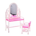 1 ensemble princesse poupe mode meubles commode filles anniversaire cadeau table de toilette pour poupe ...