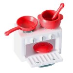 1 ensemble d'ustensiles de cuisine en plastique, mini maison, cuisinire a gaz, marmite, dcoration de ...