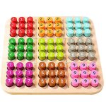 1 jeu de sudoku en bois, jouet de sudoku en bois, jeu d'checs de sudoku de bureau, jeu de loisirs