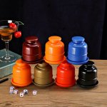 1 jeu de ds tasse ktv pub casino jeu de fte speelgoed abs schudden tasse doos avec 5 stks ds epaissi ...