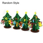1 kit de bricolage pour arbre de nol 3d, matriaux pour arbre de nol, sac a assembler facilement, tissu ...