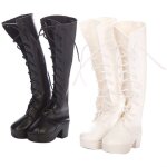 1 paire de bottes a la mode, chaussures en cuir pu fait a la main a talons hauts, bandage pour 60cm 1 ... 1 paire de bottes a la mode, chaussures en cuir pu fait a la main a talons hauts, bandage pour 60cm 1 ...
