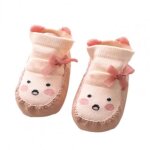 1 paire de chaussettes pour b�b�, chaussures de dessin anim�, souple, respirant, expression antid�rapante, ...