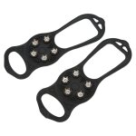 1 paire de chaussures antidrapantes portables  5 dents, poigne de neige glace, crampons de glace, ...