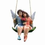 1 paire de figurines miniatures de couple avec fe des fleurs