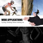 1 paire de gants demi - doigts antidrapants respirants pour les sports d'escalade de cyclisme en plein ...