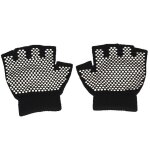1 paire de gants de sport respirants demi - doigt pour femmes pour salle de sport, yoga, fitness (noir) ...