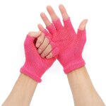 1 paire de gants de sport respirants demi - doigt pour femmes pour salle de sport, yoga, fitness (rose) ...
