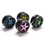 1 pc unique roue forme conception yoyo balle galvanoplastie yoyo roulement a billes chane bbs jouet ...