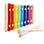 1 pcs - jouets musicaux en bois montessori pour enfants, piano xylophone � 8 notes, jouets musicaux �ducatifs ...