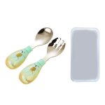 1 set fourchette pour b�b� de qualit� alimentaire anti - rouille en acier enfant d�butant fourchette ...