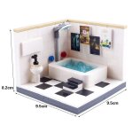 1 set salle de bain - pices de construction, blocs de construction, salle de bains, bureaux, chambre ...