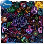 10 / 30 / 50 / 100 pi�ces m�lange n�on disney marvel les avengers dessin anim� autocollants r�frig�rateur ...