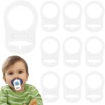 10 pcs transparent attache t�tine mam, silicone bouton anneau, silicone adaptateur attache de sucette ...