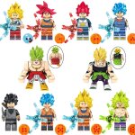 10 pices dragon ball z super saiyan son goku vgta zamasu broli vegetto bardock jouet figure bloc de ...