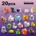10 pices lapin de nol dinosaures capybara canard renard cochon chat tortue grenouille figurine miniature ...