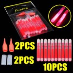 10 pices / sac 4. 5 * 40mm lucioles pour flotteur de pche fluorescent lightstick lumire nuit flotteur ...