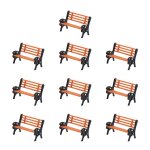 10 pices modle train ho n o echelle 1:75 banc chaise canap rue parc disposition artisanat en plastique, ...