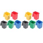 10 poubelles miniatures avec couvercles ¿ poubelles en plastique color�es pour maisons de poup�es et ...