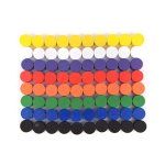 100 pcs 7 couleurs pion pi�ces de jeu en bois color� pion / echecs pour jeu de soci�t� / jeux educatifs ...