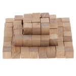 100 pices de blocs de construction en bois naturel, outils d'enseignement des mathmatiques, jeu de ...