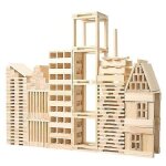 100 pices de blocs de dominos en bois type de tour d'empilage gratuit jouets educatifs pour enfants