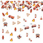 100 pièces de confettis de pompier pour anniversaire pompier, décoration de fête de pompier, décoration ... 100 pièces de confettis de pompier pour anniversaire pompier, décoration de fête de pompier, décoration ...