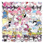 100 pi�ces kawaii ma m�lodie kuromi hello kitty autocollants pour enfants filles bricolage papeterie ...