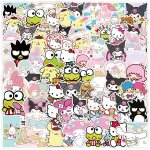 100 pièces kawaii ma mélodie kuromi hello kitty autocollants pour enfants filles bricolage papeterie ... 100 pièces kawaii ma mélodie kuromi hello kitty autocollants pour enfants filles bricolage papeterie ...