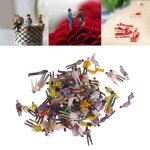 100 pices de maquettes peintes de construction de personnes, figurines de passagers, scne de train, ...