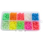 1000 pices / ensemble perles de pche dures 5mm flotteurs perles de lueur en plastique ensemble d'accessoires ...