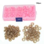 100pcs diy poup�e nez noir haricot forme vis fait main artisanat educatif jouet accessoires artisanat ...