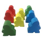 100pcs enfants bricolage puzzle accessoires echecs couleur en bois humanode pices d'echecs mode plateau ...