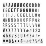 104pcs cin�matique lightbox remplacement lettres & chiffres signes noir pour a4 bo�te signe message board ...