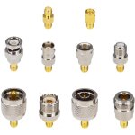 10pcs kit adaptateur sma femelle vers sma / uhf / bnc / type n / type f m�le femelle connecteur sma femelle ...