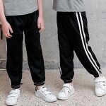 (11 - 12 ans - enfants - unisexe - noir) pantalon de survtement ray pour enfants garons filles