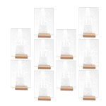 (11 - 20) 10 assiettes rectangulaires numriques en acrylique avec socle, assiettes de mariage, couverts ...