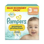 112 couches pampers premium protection, taille 3