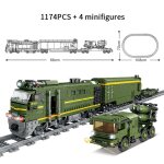 1174pcs - train electrique de ville, blocs de construction de haute technologie, train a grande vitesse, ...