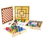 11855 - jeux de soci�t� - coffret en bois 100 jeux[z851]