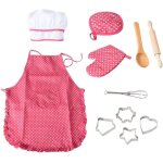 11pcs kit de cuisine et de ptisserie pour enfants, jeu cuisine enfant ensemble de chef jeu de rle avec ...