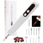 12 en 1 ponceuse pour ongles, lime a ongle electrique sans fil ponceuse pour ongles electrique, vitesse ...