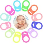12 pcs attache tetine silicone, transparent attache tetine mam, adaptateur attache de sucette, adaptateur ...