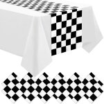 12 pcs chemin de table noir et blanc table de fte a damier chemin de table en carreaux nappes moderne ...