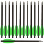 12 pièces 6, 3 flèches d'arbalète pour pistolet en carbone, en flèches de chasse pour cible de précision ... 12 pièces 6, 3 flèches d'arbalète pour pistolet en carbone, en flèches de chasse pour cible de précision ...