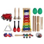 12 pices enfants en bois percussion xylophone bb enfant en bas age kit de jouets musicaux prscolaires ...