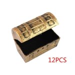 12 pices mini l'or pirate trsor coffres enfants jouet dcoration de gteau bonbons bote oct20 - a