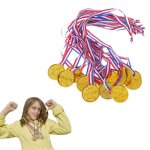 12 pices en plastique, gagnant de la mdaille d'or, rcompense, fournitures scolaires, jeux de plein ...